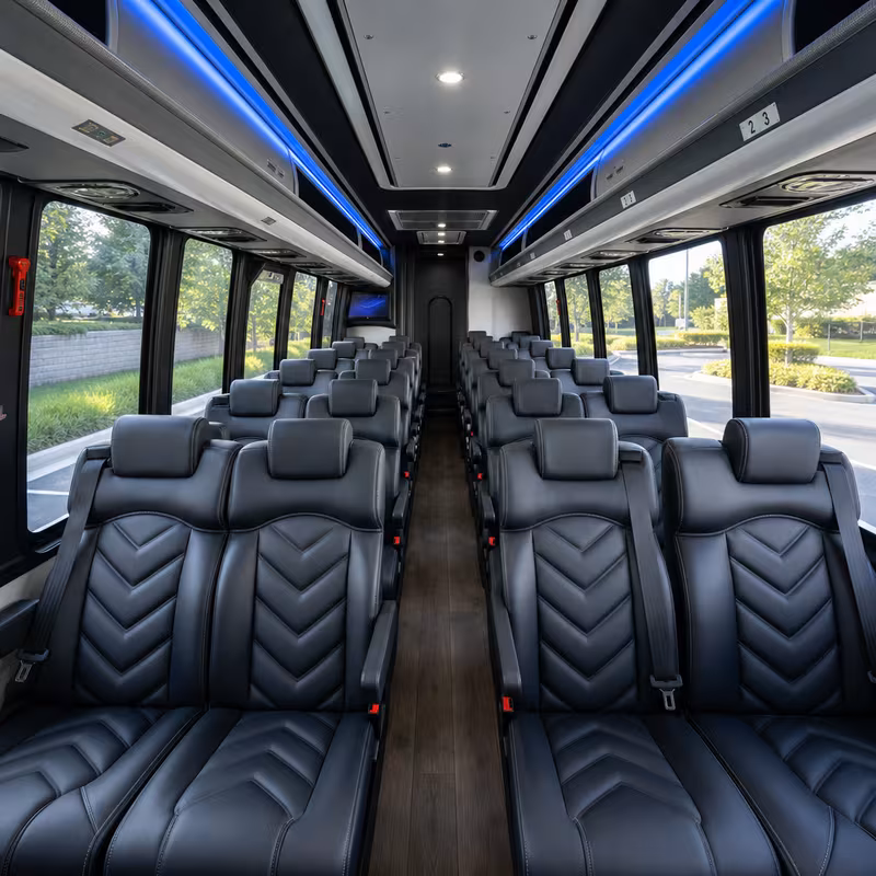 15-35 Passenger Minibus Interior