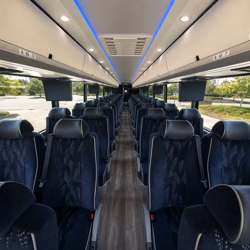 40-56 Passenger Charter Bus Interior