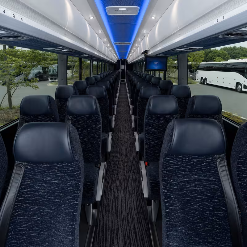 40-56 Passenger Charter Bus Interior
