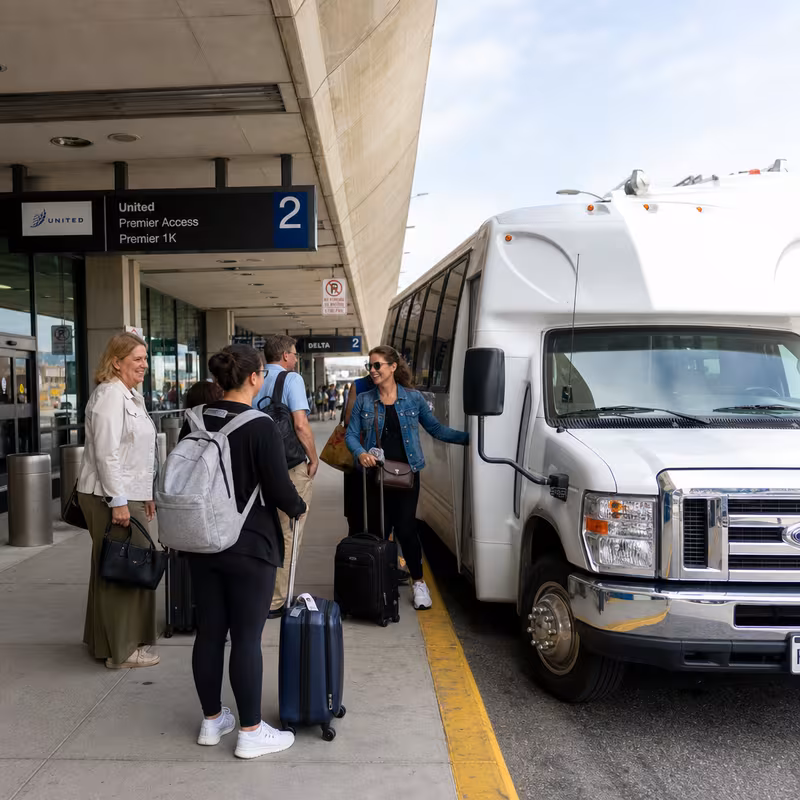 Black Mercedes Sprinter van staged for an Morristown Airport Transportation group