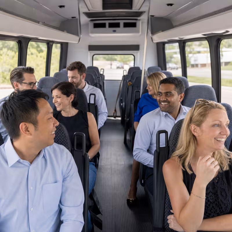 Black Mercedes Sprinter van staged for an Morristown Corporate Transportation group