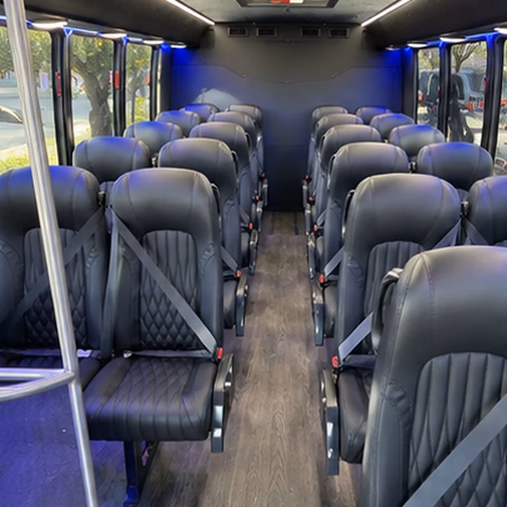 Morristown Airport Shuttle & Transportation party bus interior
