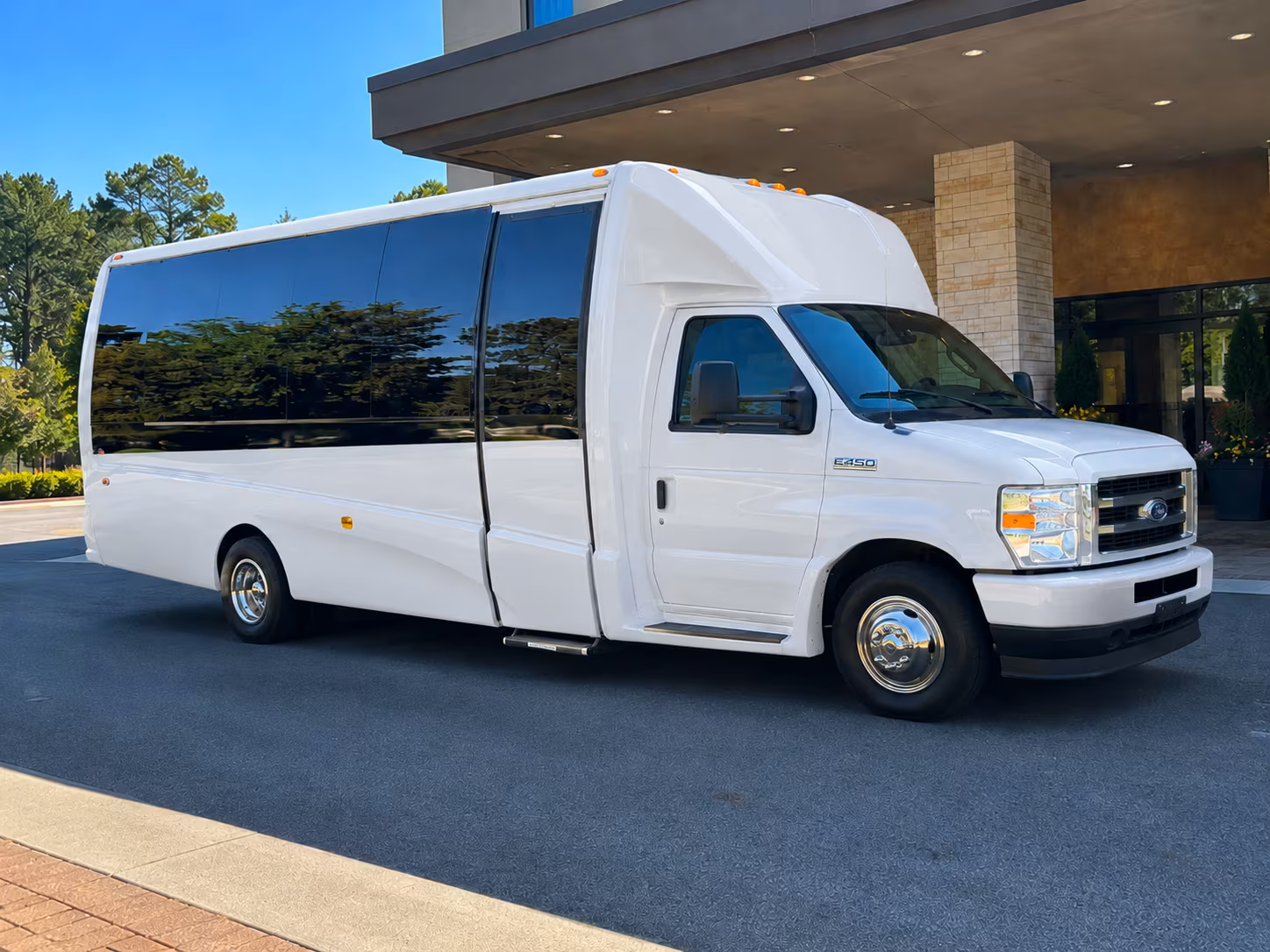 Morristown Corporate Transportation party bus exterior