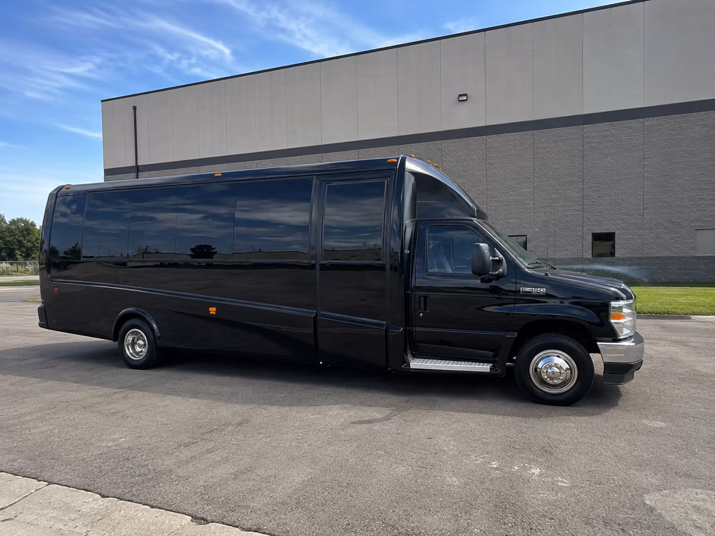 Morristown Corporate Transportation party bus exterior