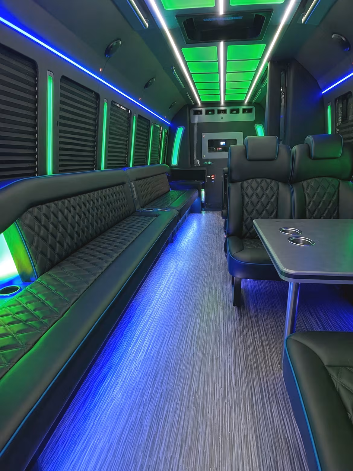 Morristown Private Event Transportation party bus interior