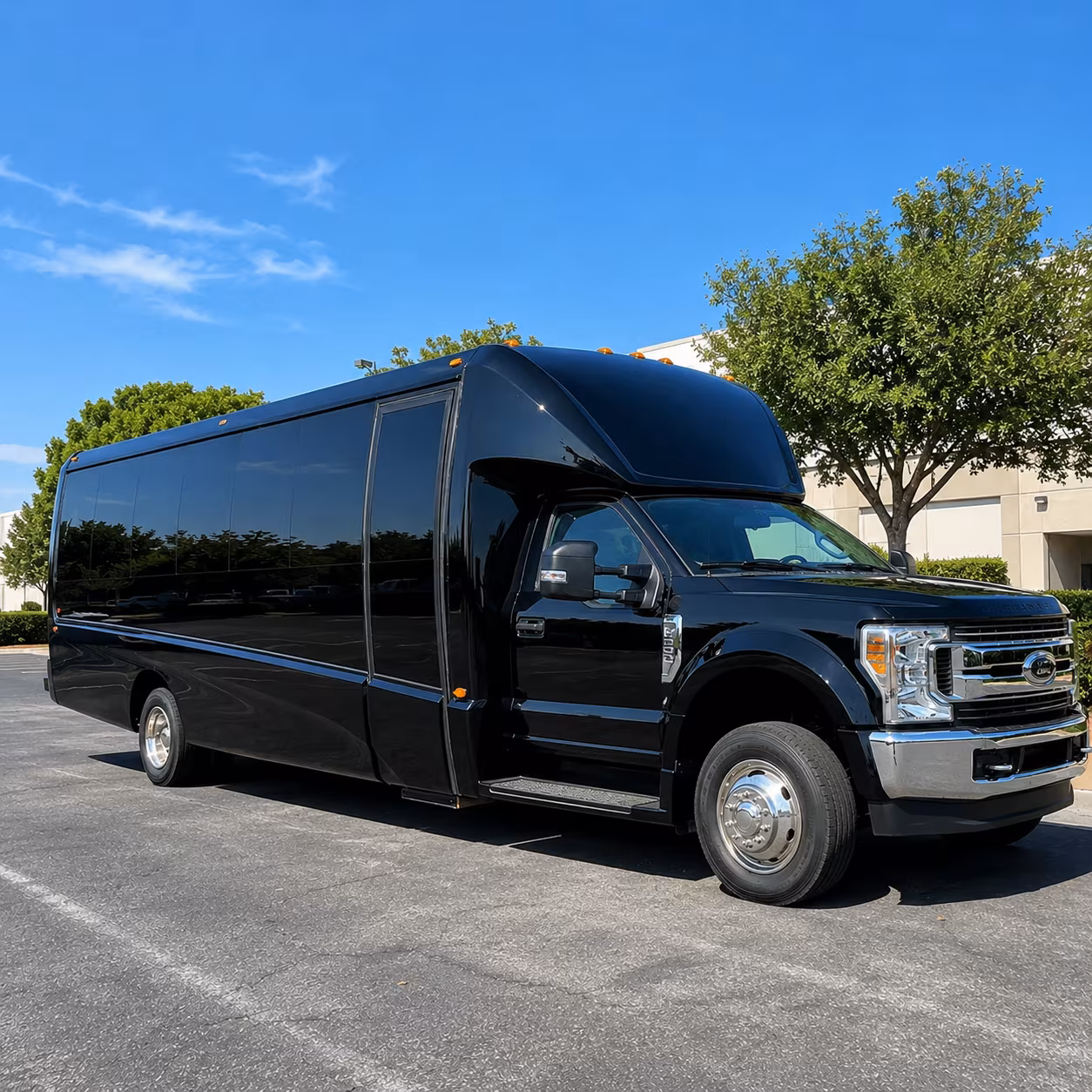 Morristown School Event Transportation party bus exterior
