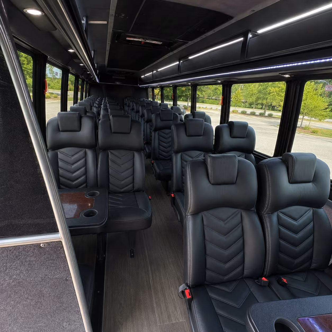 Morristown School Event Transportation party bus exterior