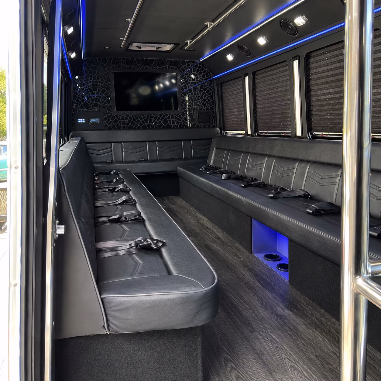 Morristown Sporting Event Transportation party bus exterior