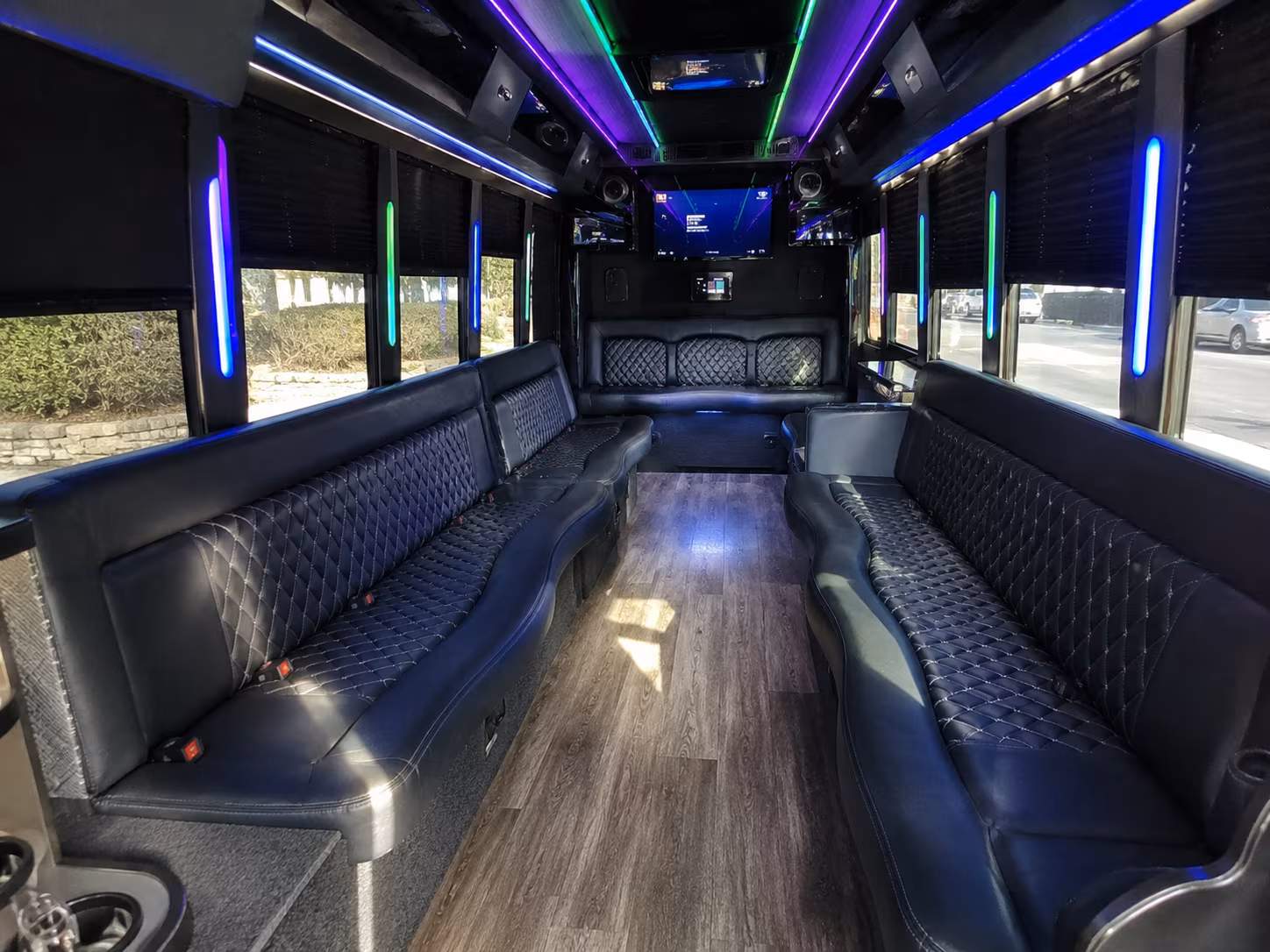 Morristown Sporting Event Transportation party bus interior