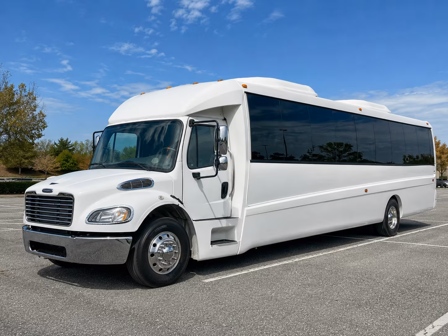 Morristown Wedding Transportation party bus exterior
