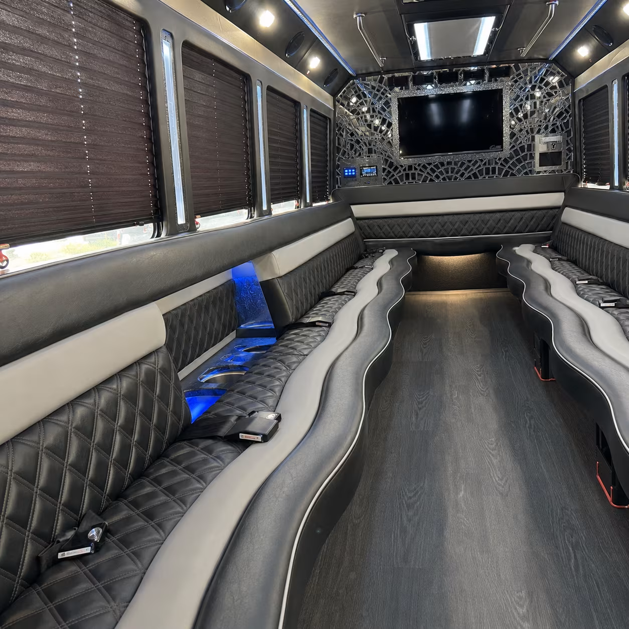 Morristown Wedding Transportation party bus exterior