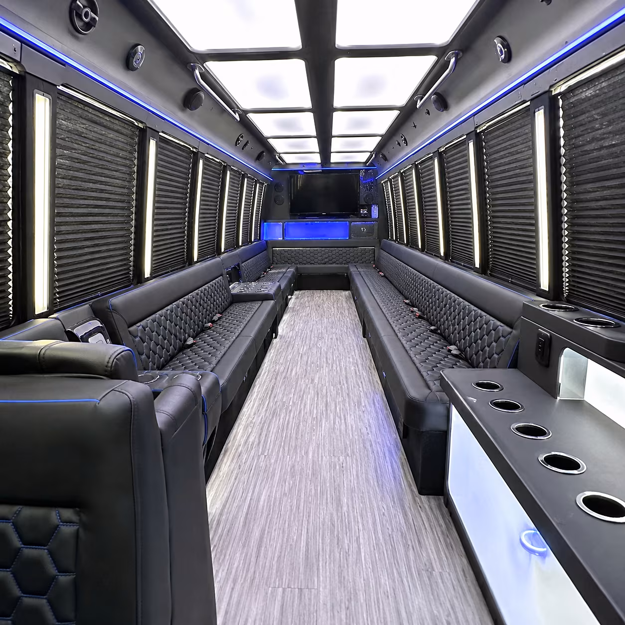 Morristown Winery Tour & Pub Crawl Transportation party bus interior