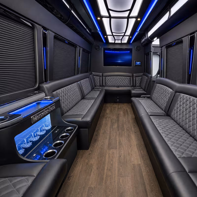 14 Passenger Sprinter Limo Interior