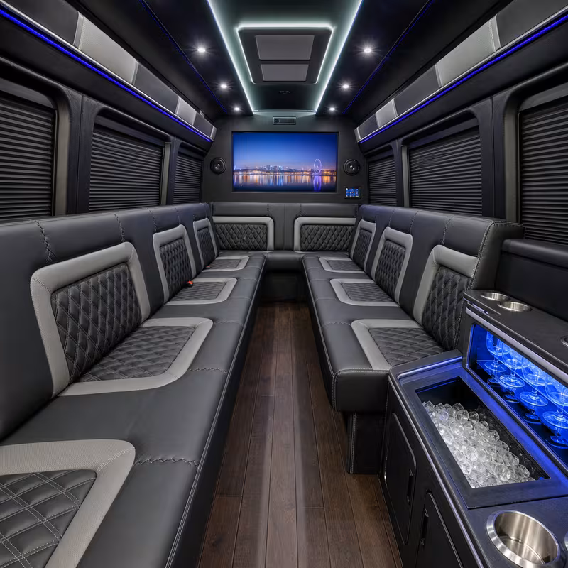 14 Passenger Sprinter Limo Interior